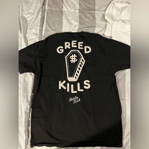 Sketchy Tank Greed Kills t shirt